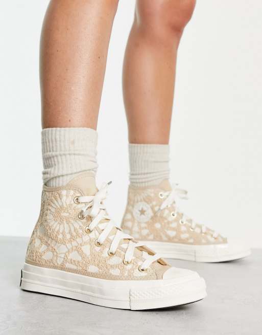 Converse hotsell crochet blanche