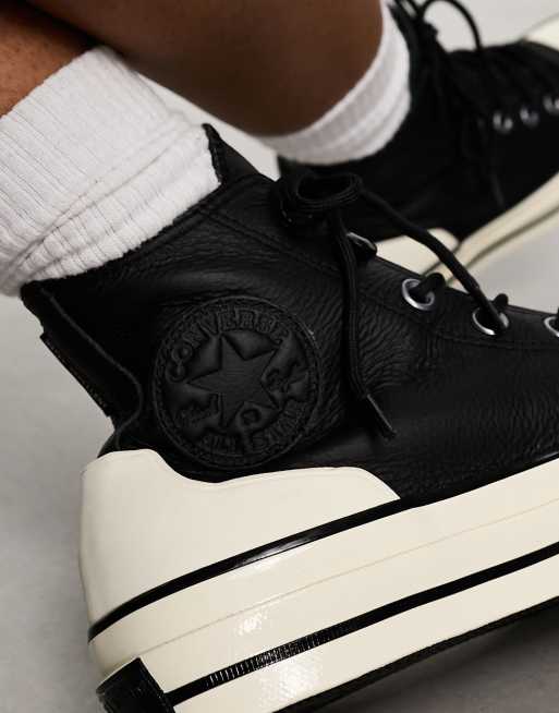 Converse montante cuir outlet noir