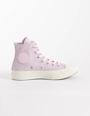 Chuck 70 - Baskets montantes en daim à imprimé serpent - Rose-Violet 39.5