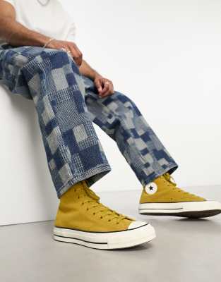 Converse Chuck 70 Baskets montantes en daim Jaune moutarde ASOS