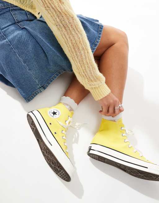 Converse montant jaune best sale