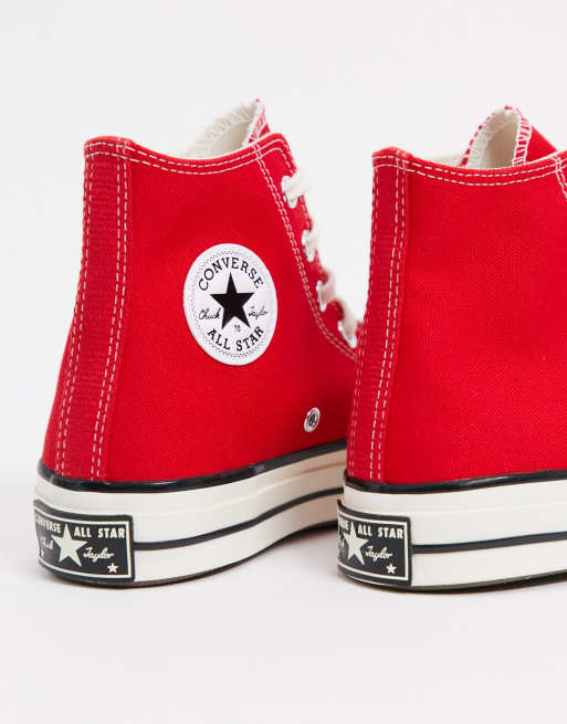 Converses best sale rouges montantes