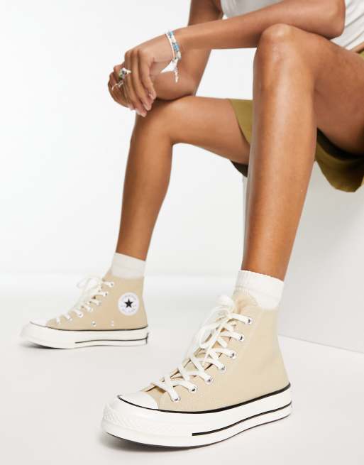 Converse sale montante beige