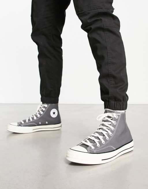 Converses montantes shop grises