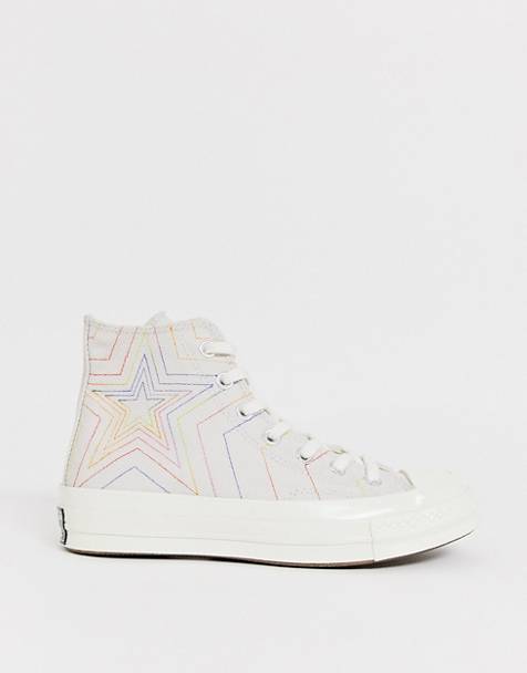 converse femme broderie anglaise