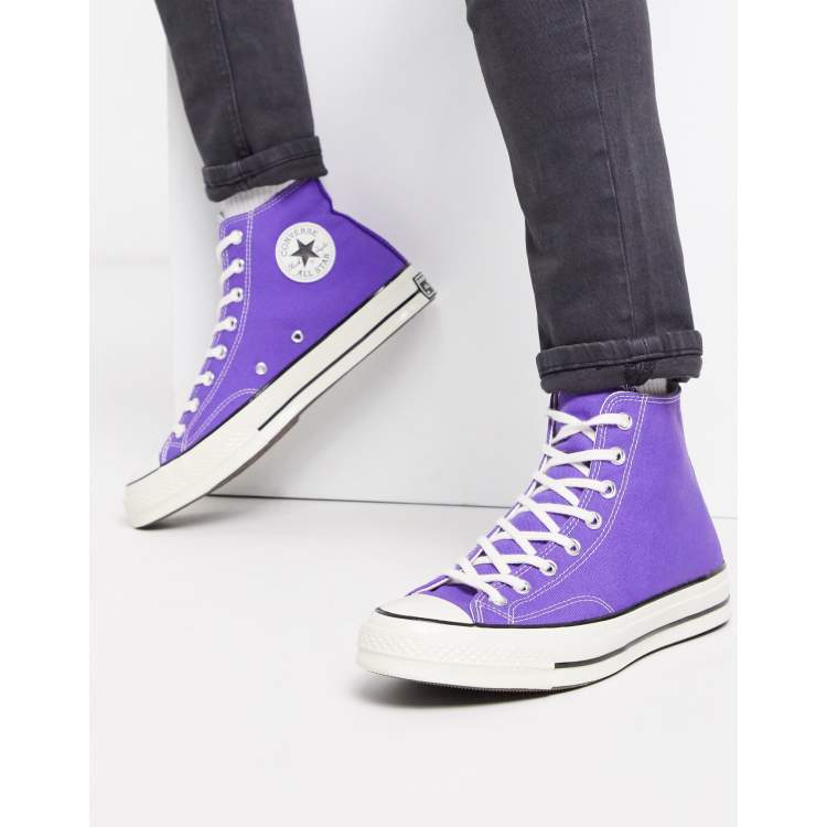 Converse haute violette hot sale