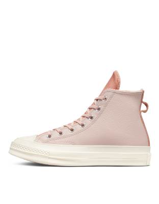 all pink leather converse