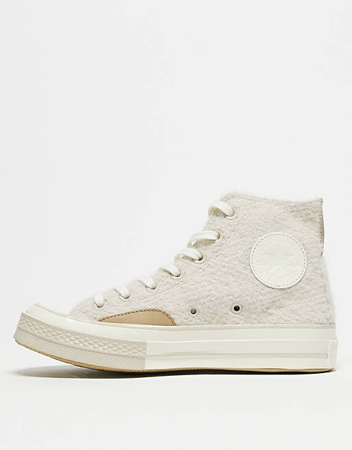 Discourse sent Civic Converse Chuck 70 Cozy Utility sneakers in beige | ASOS