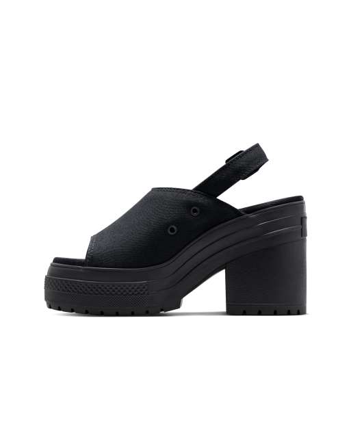 Converse - Chuck 70 de Luxe - Gympen met plateauzool in zwart/wit/zwart