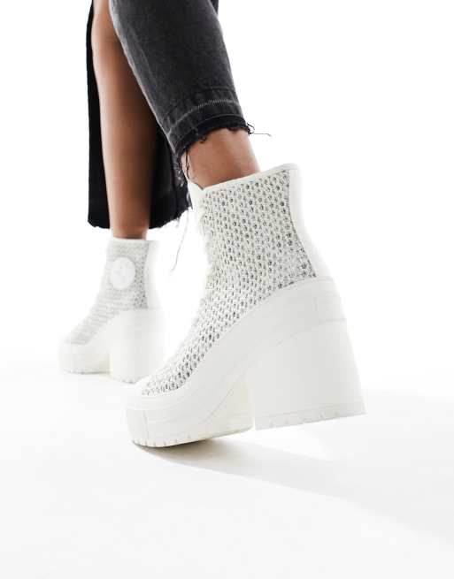 Converse Chuck 70 De Luxe Heeled sneakers in white, 3 of 5