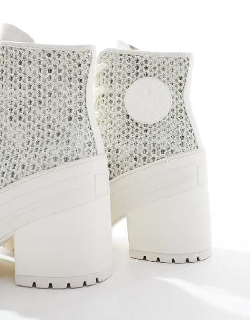 Converse Chuck 70 De Luxe Heeled sneakers in white, 4 of 5