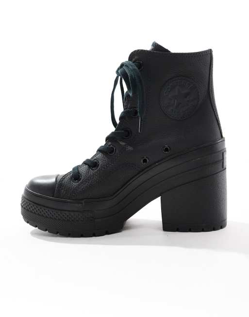 Converse Chuck 70 De Luxe Hi Heel in black leather, 2 of 5