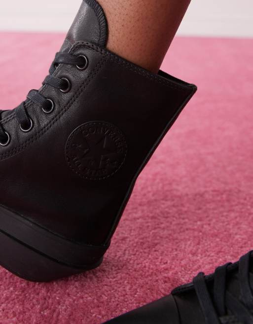 Converse Chuck 70 De Luxe leather cowboy boots in black