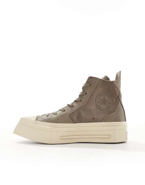 Converse Chuck 70 De Luxe squared platform sneakers in brown - view 1