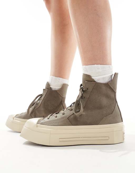Converse Chuck 70 De Luxe squared platform sneakers in brown, 2 of 5