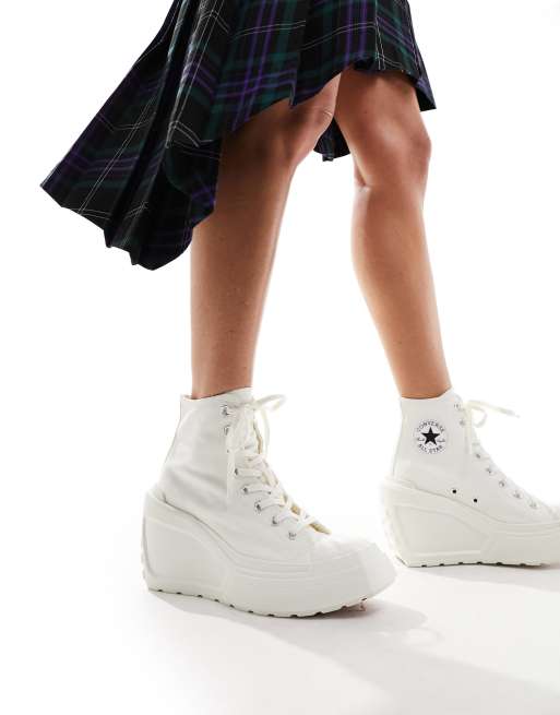 Converse Chuck 70 de luxe wedge in egret black white ASOS