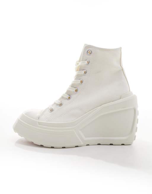 White wedge online converse