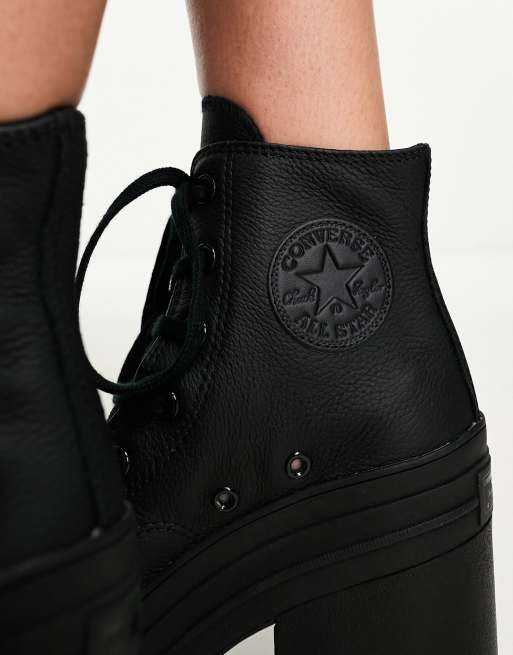 Converse Chuck 70 Deluxe Heeled sneaker boots in triple black | ASOS
