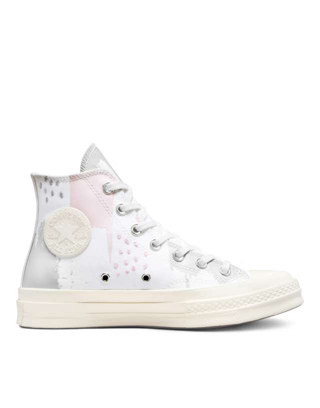 Converse Chuck 70 Hi abstract print sneakers in white