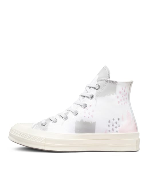 Converse Chuck 70 Hi abstract print sneakers in white | ASOS