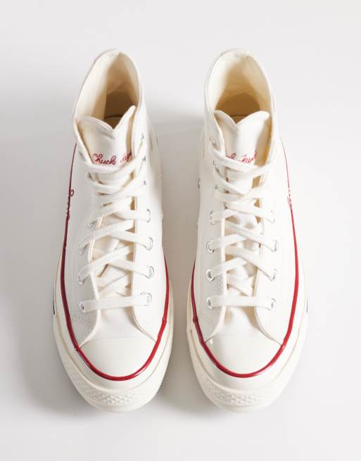 Converse - Chuck 70 Hi - Baskets montantes à détail Love - Blanc , 3 de 5