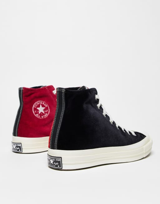 Velvet hot sale converse black