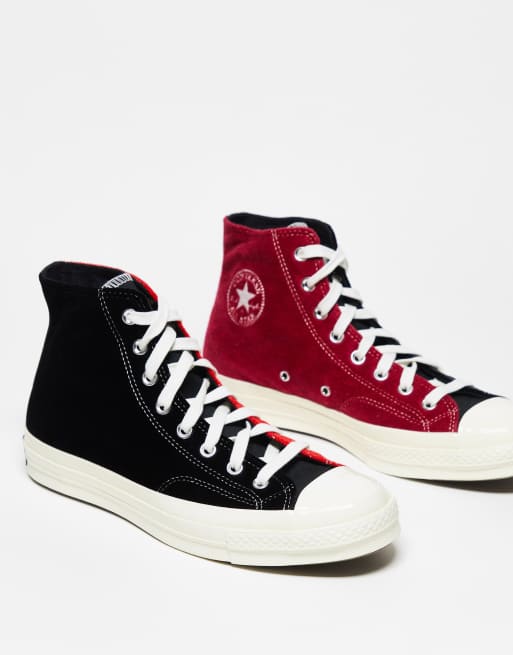 Velvet converse shop shoes