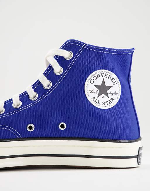 Converse Chuck 70 Hi canvas sneakers in cobalt blue لإغلاق Converse Chuck 70 Hi canvas sneakers in cobalt blue لإغلاق