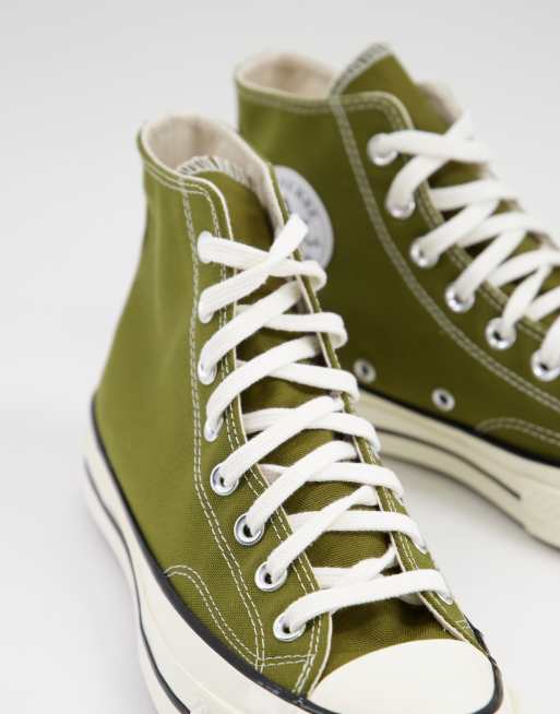 Converse Chuck 70 Hi canvas sneakers in dark moss