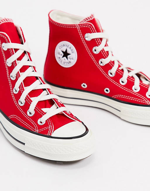 Converse Chuck 70 Hi canvas sneakers in enamel red
