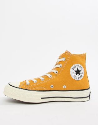 Shop Converse Chuck 70 Hi Canvas Sneakers In Sunflower-yellow