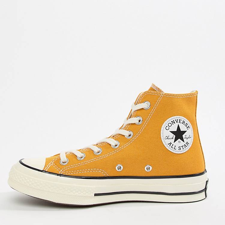 Converse Chuck 70 Hi canvas sneakers in sunflower | ASOS