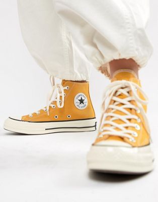 Converse Chuck 70 Hi canvas sneakers in sunflower