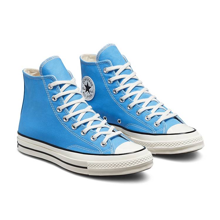 Converse Chuck 70 Hi canvas sneakers in university blue | ASOS