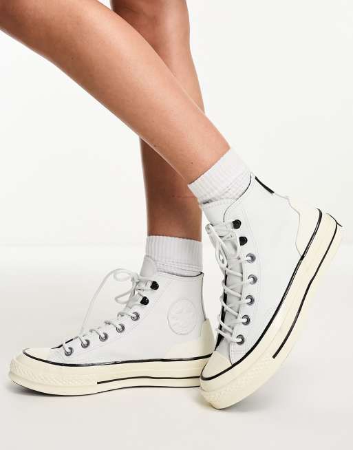 Converse alte outlet indossate uomo