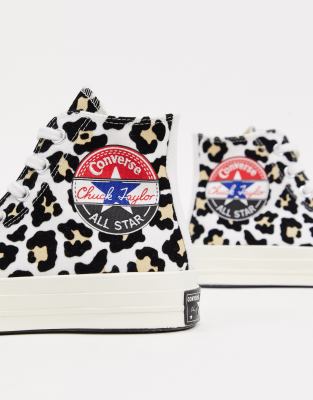 converse flocked leopard
