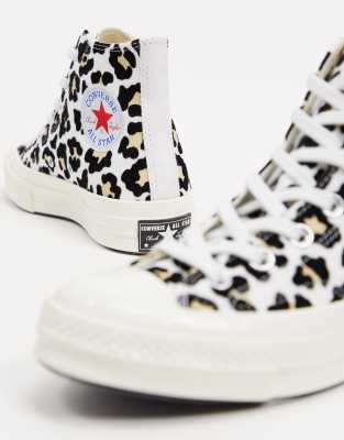 converse chuck 70 hi flocked leopard print