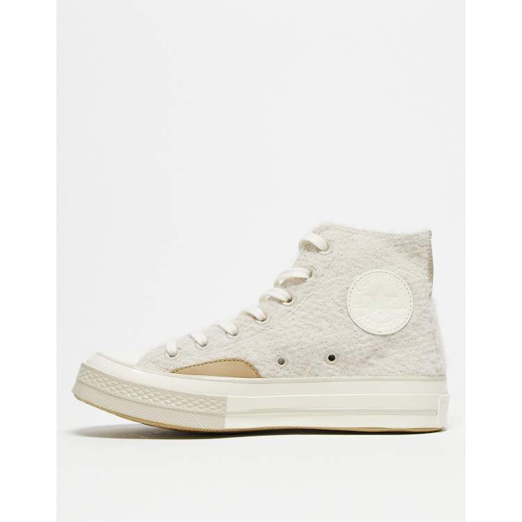 Converse with cheap fur trim