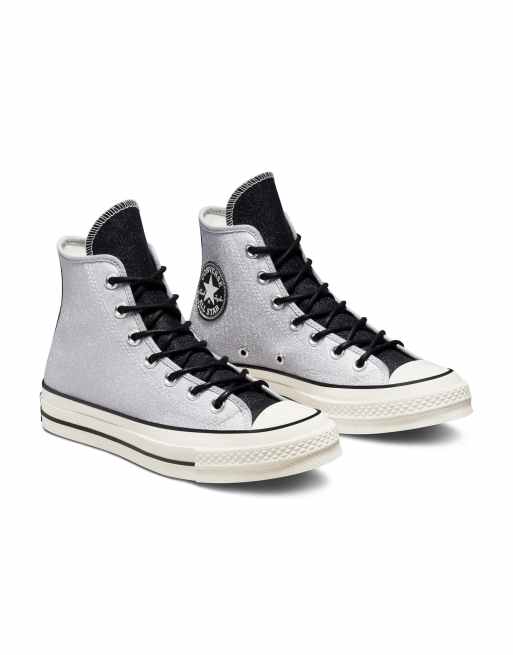 Silver and black converse new arrivals