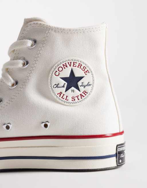 Converse - Chuck 70 Hi - Hoge sneakers met 'Love'-tekstdetail in wit , 4 van 5