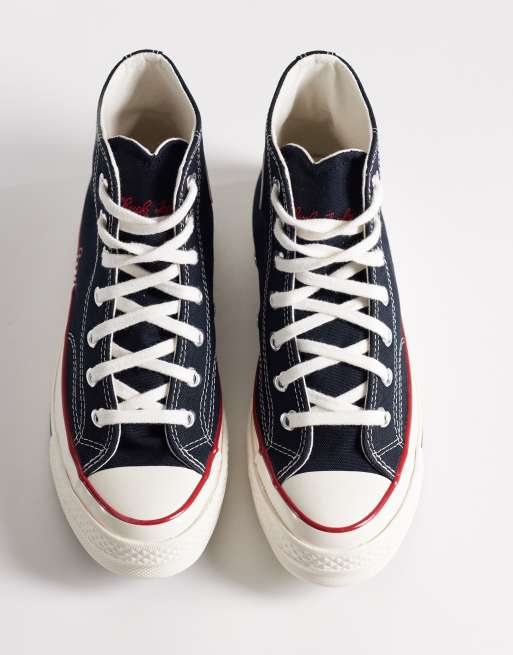 Converse - Chuck 70 Hi - Hoge sneakers met 'Love'-tekstdetail in zwart, 3 van 5