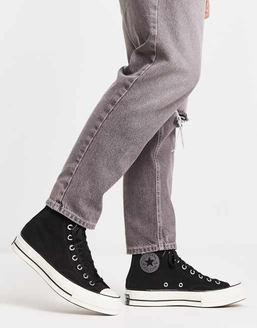 converse zwart suede