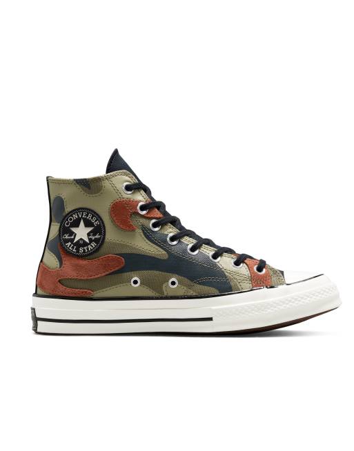 insekt Dovenskab tom Converse Chuck 70 Hi Hybird Camo suede-mix sneakers in field surplus | ASOS