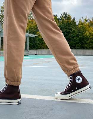 fluffy brown converse