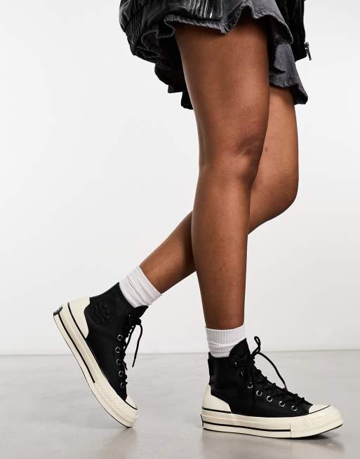 Converse Chuck 70 Hi leather sneakers in black | ASOS