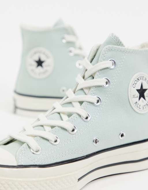 Seafoam green converse high on sale tops