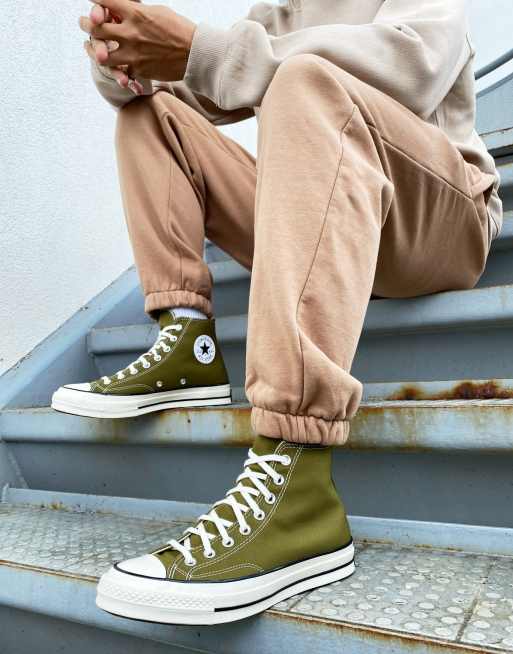 Converse - Chuck 70 Hi - Mosgrønne sneakers