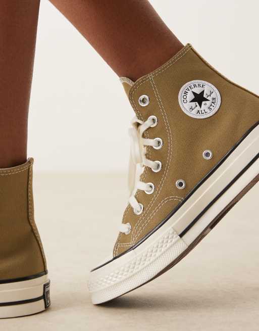 Converse – Chuck 70 Hi – Oliwkowozielone buty sportowe, 3 z 5