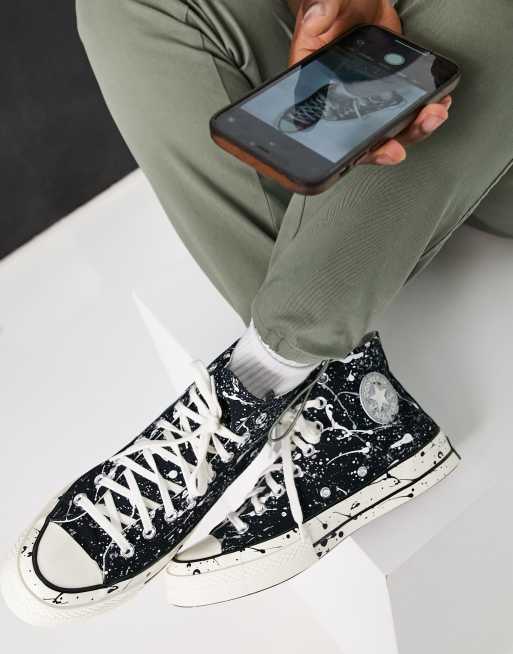 Black store converse painted