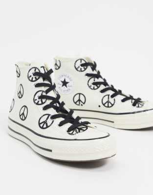 Converse peace sign sneakers best sale